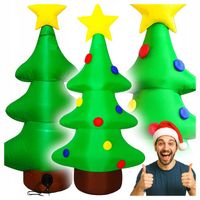 Dmuchana Choinka Bombki Podświetlana LED Dekoracja Ozdoba Świąteczna