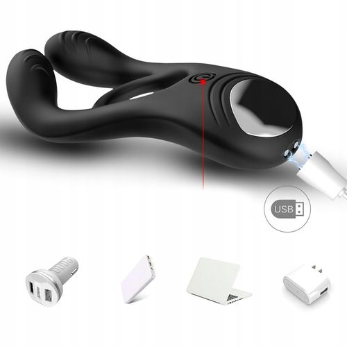 WIBRUJĄCY PERŚCIEŃ NA PENISA RING WIBRATOR DLA PAR nakładka DO ŁECHTACZKI na Arena.pl