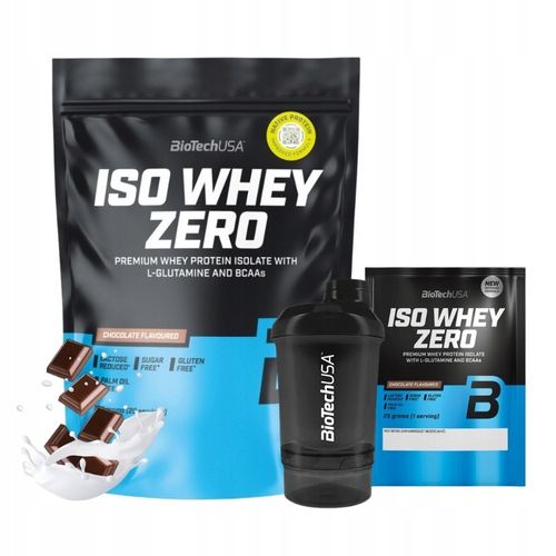 BIOTECH ISO WHEY ZERO 500G IZOLAT + ISO WHEY ZERO 25 G + SHAKER WAVE+NANO na Arena.pl