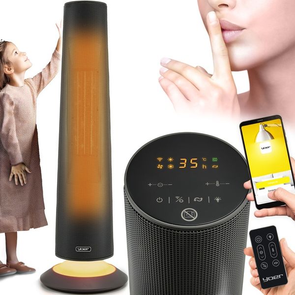 Termowentylator Farelka Cichy Yoer 2500 W + Timer +4 Tryby zdjęcie 1