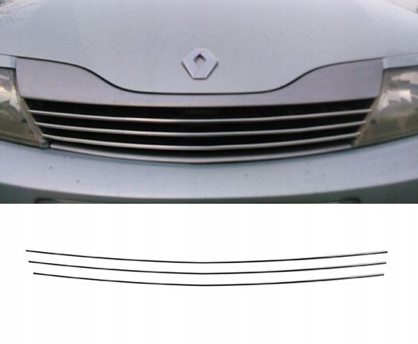 Renault LAGUNA II - Listwy CHROM Chromowane GRILL zdjęcie 1