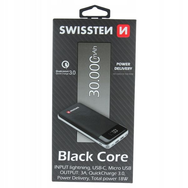 SWISSTEN Powerbank 30000 mAh Quick Charge 3.0 LCD zdjęcie 8