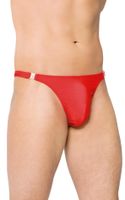 satynowe stringi z rozpięciami softline 4432 czerwone xl