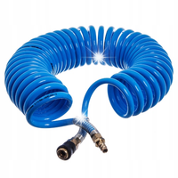 WĄŻ PRZEWÓD 8x12mm 5 m SPIRALNY POLIURETANOWY PNEUMATYCZNY DO KOMPRESORA
