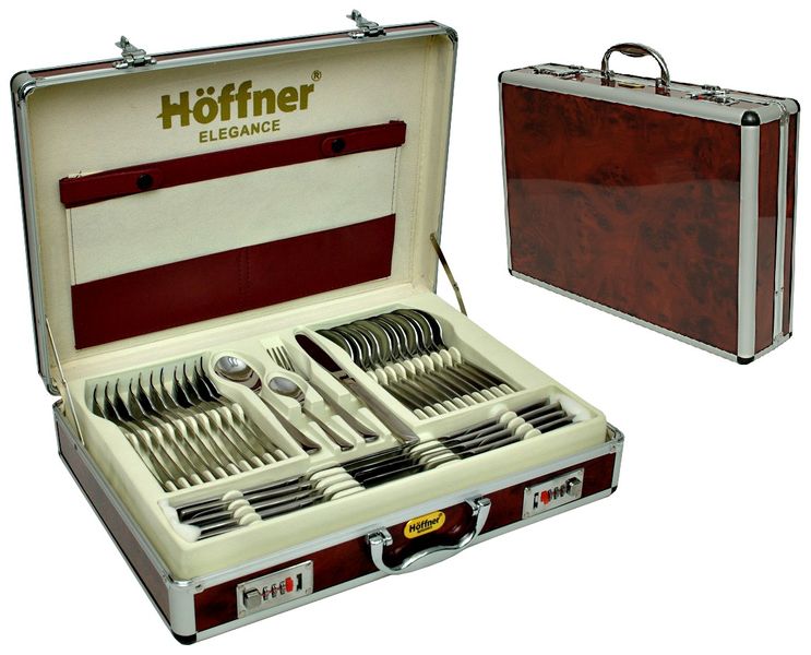 Sztućce Satynowane w Walizce 72 ele 12 osób zdjęcie 1