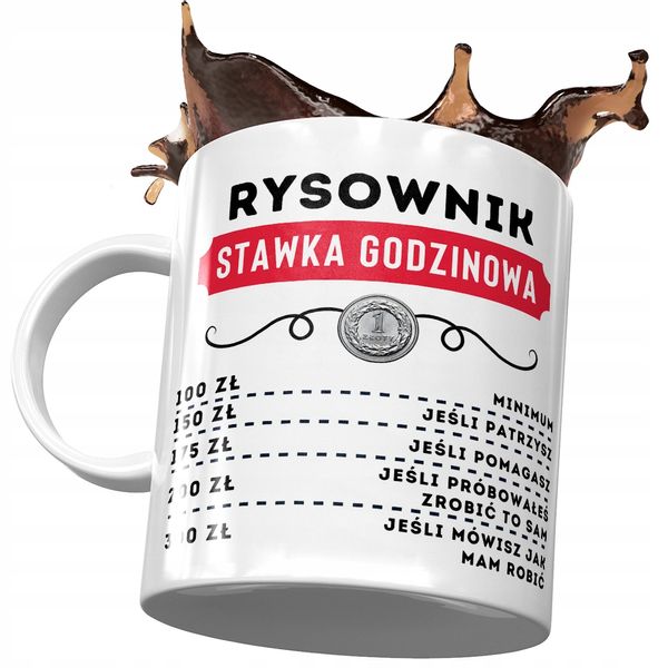 Dla Rysownika Kubek Na Urodziny Na Prezent Z Nadrukiem Ze Zdjęciem zdjęcie 1