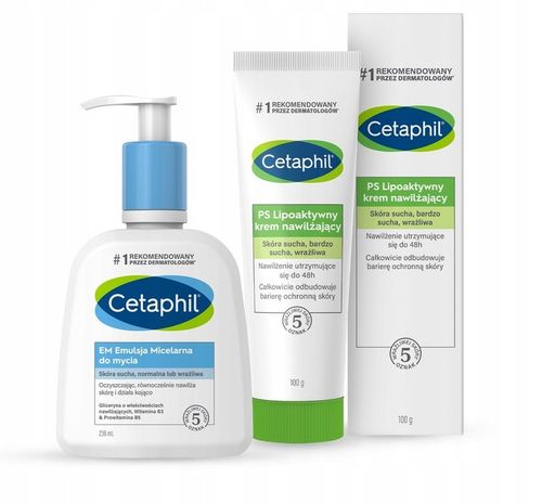 Zestaw Cetaphil EM Emulsja i PS Lipoaktywny krem na Arena.pl