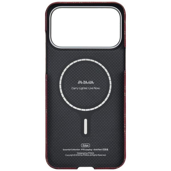 pitaka monogram-gold/red ultra-slim        case for iphone 17 pro zdjęcie 6