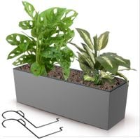 Skrzynka balkonowa wkład uchwyty 58x19cm mocca