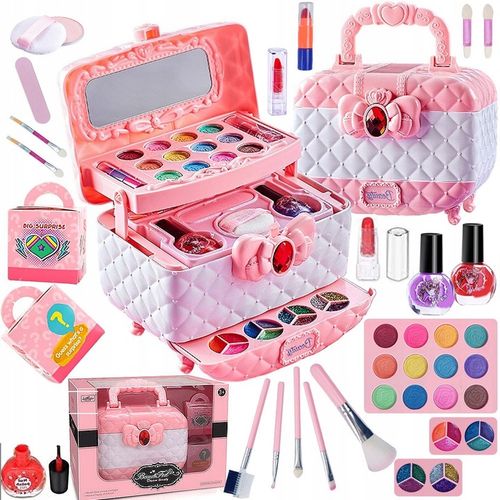 KUFEREK KOSMETYKÓW MAKEUP DLA DZIECI DO MALOWANIA MAKIJAŻU DLA DZIECI XXL na Arena.pl