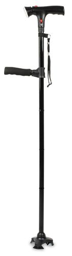 Laska składana z lampką LED i alarmem stabilna potrójna stopka na Arena.pl