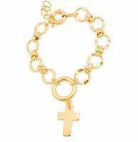 bransoletka kółkowa z krzyżykiem (b21/wio/46au)