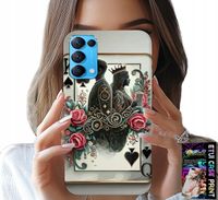 ETUI DO OPPO FIND X3 LITE - KARTA KRÓL KRÓLOWA POKER KARTY + SZKŁO