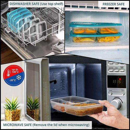 Pojemniki Na Żywność Z Przegródkami I Pokrywką 10S na Arena.pl