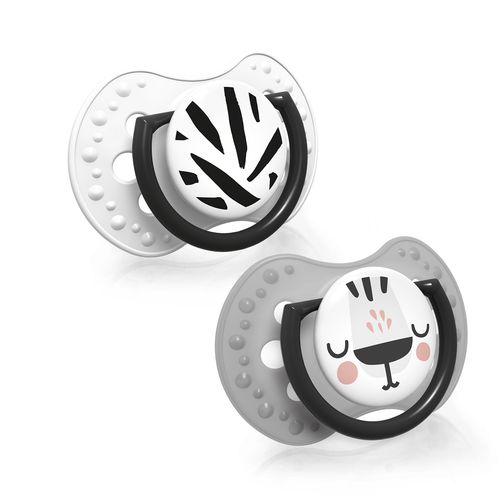 LOVI Smoczek silikonowy dynamiczny 3-6m 2 szt  Salt&Pepper na Arena.pl