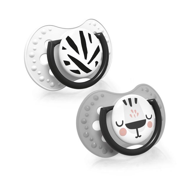 LOVI Smoczek silikonowy dynamiczny 3-6m 2 szt  Salt&Pepper zdjęcie 3