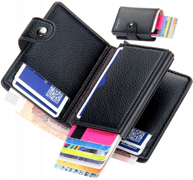 Skórzany Wizytownik Portfel Męski Etui Na Karty zdjęcie 1