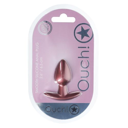 smooth silicone anal plug - small - 2.6 / 6,5 cm - rose gold na Arena.pl