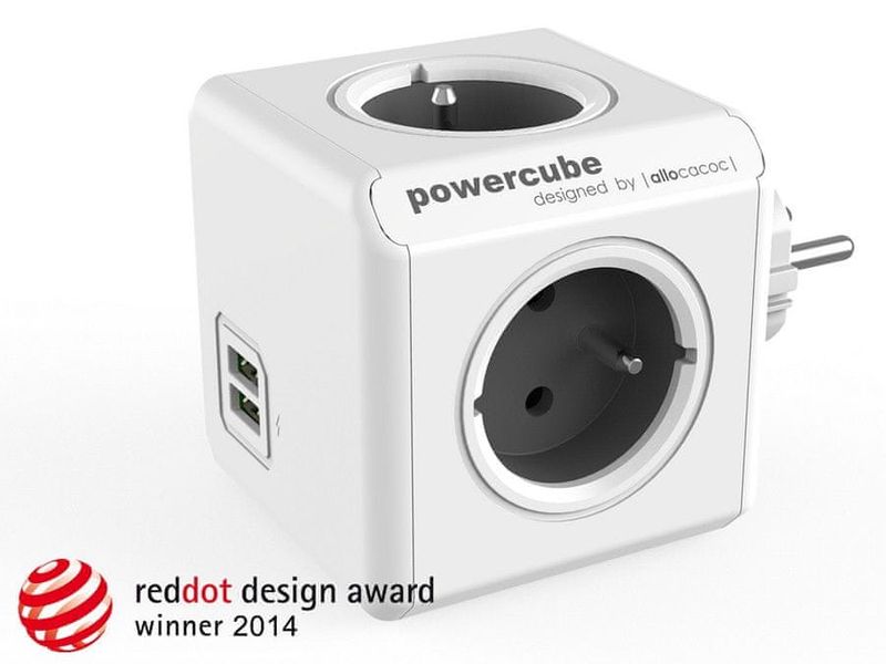 Allocacoc Przedłużacz PowerCube Original USB Grey zdjęcie 7