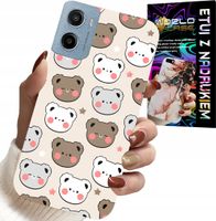 ETUI DO MOTOROLA E15 / G05 - MIŚ MISIE WZORY DLA NAJMŁODSZYCH + FOLIA