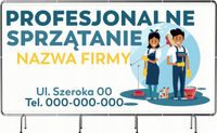 BANER REKLAMOWY 300x150cm projekt w cenie PROFESJONALNE SPRZĄTANIE