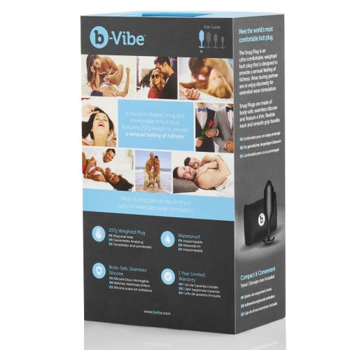 Plug analny - B-Vibe Snug Plug 4 Black na Arena.pl