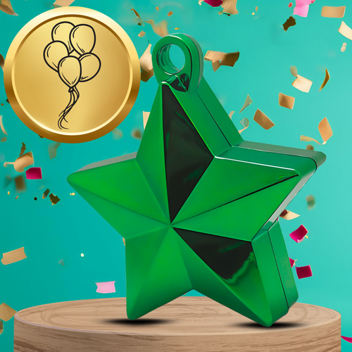 ciężarek do balonów z helem gwiazdka zielona obciążenie balonów 10 cm na Arena.pl