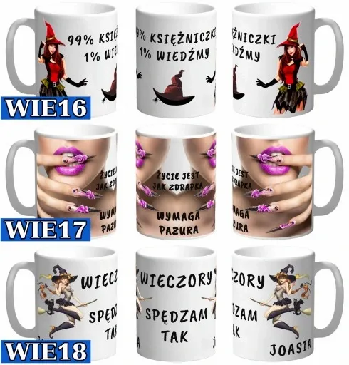 KUBEK WIEDŹMY ZOŁZY ŚMIESZNY TEKST ŻART DO BIURA zdjęcie 9