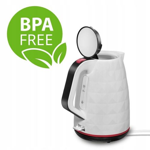 CZAJNIK ELEKTRYCZNY bezprzewodowy BIAŁY CICHY 2200W BEZ BPA FREE 1,7L na Arena.pl