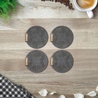 4 SZT GRUBA PODKŁADKA Z FILCU POD KUBEK 12 CM