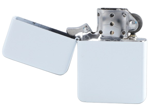 Biała Zapalniczka Benzynowa w Jednolitym Kolorze Białym Gentelo zdjęcie 1