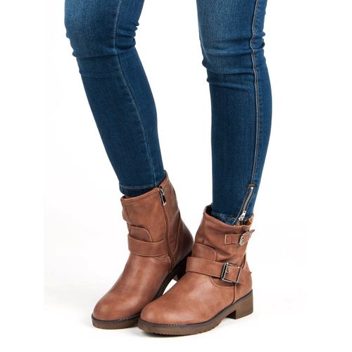 Brązowe botki bikery r.41 na Arena.pl