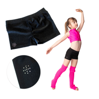 Spodenki gimnastyczne do tańca akrobatyki dziewczęce czarne 110-116