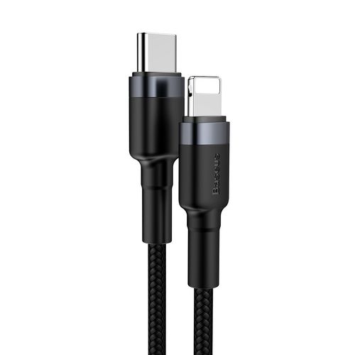 kabel usb-c do lightning pd baseus cafule, 18w, 1m (czarno-szary) na Arena.pl