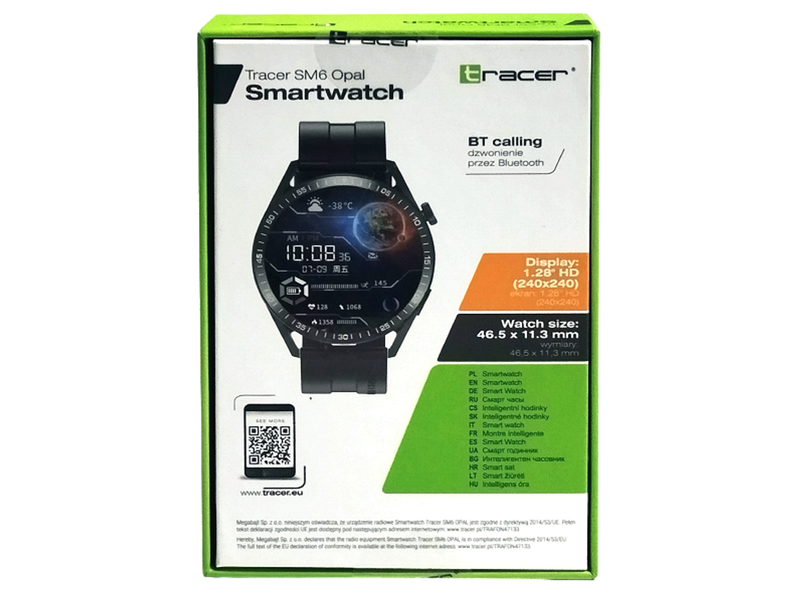 Smartwatch Tracer SM6 Opal czarny zdjęcie 4