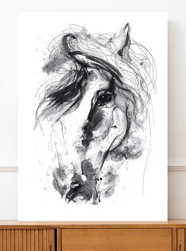 Plakat obraz koń szkic 21x29,7 cm A4 na Arena.pl