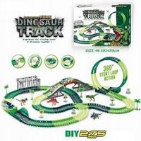 MEGA TOR WYŚCIGOWY DINOZAUR PARK MAGIC TRACK AUTKO ZESTAW KONSTRUKCYJNY