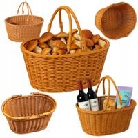 DUŻY KOSZ NA GRZYBY ZAKUPY KOSZYK PIKNIKOWY OZDOBNY PREZENTY