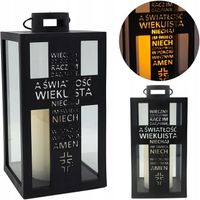 Latarenka Wieczny Odpoczynek + Świeca CORTINA 10/24/YZE-WO Prostokątna 26cm