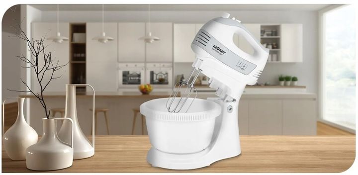 MIKSER z misą ZELMER ZHM2459S 700W biały TURBO ubijanie stojak zdjęcie 11