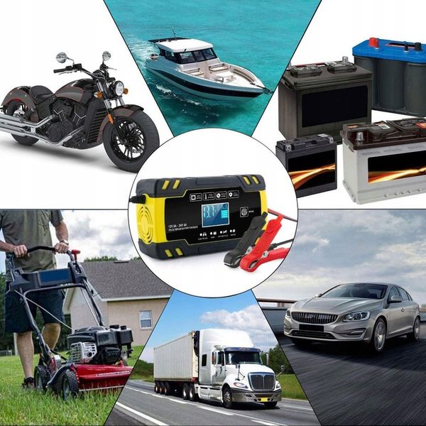 PROSTOWNIK Mikroprocesorowy SAMOCHODOWY DO AKUMULATORÓW 12V 24V 8A AGM zdjęcie 5