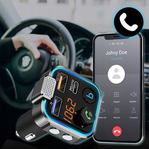 TRANSMITER BLUETOOTH AUDIO FM MP3 BT SZYBKA ŁADOWARKA 3X USB QC 3.0 RGB na Arena.pl