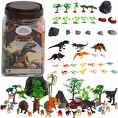 DINOZAURY DUŻY ZESTAW FIGUREK W PUDEŁKU ZESTAW DINOZAURÓW W WALIZCE JAJKO