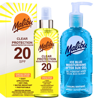 Malibu Clear Protection SPF20 250ml + Żel Po Opalaniu 200ml