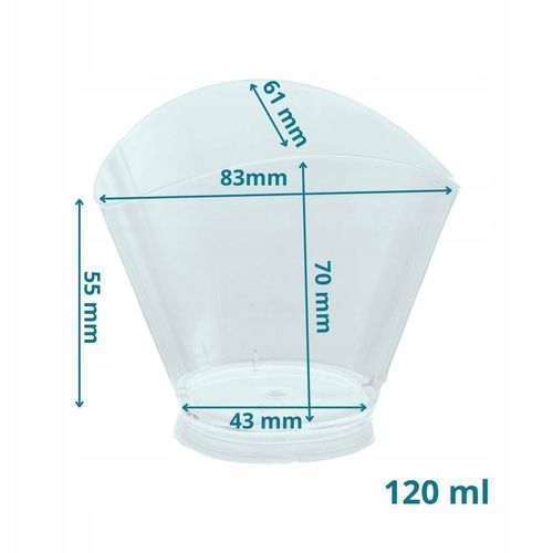 Pojemnik fingerfood pojemniki na desery przekąski fala 120 ml 24 szt. na Arena.pl