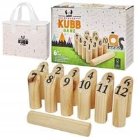 DREWNIANE KRĘGLE FIŃSKIE SKANDYNAWSKIE GRA PLENEROWA ZRĘCZNOŚCIOWA + TORBA