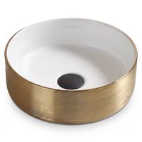 Umywalka nablatowa Corciano Aurelia Pure Gold Złoto-Biała 35 cm