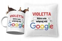 Zestaw Dla Violetty Poduszka + Kubek Prezent Z Nadrukiem Ze Zdjęciem