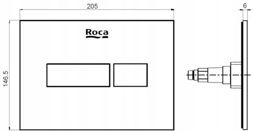 PRZYCISK SPŁUKUJĄCY WC BIAŁY POŁYSK ROCA DUPLO na Arena.pl