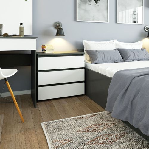 KOMODA CL3 3SZ CLP GRAFIT SZARY / BIAŁA na Arena.pl